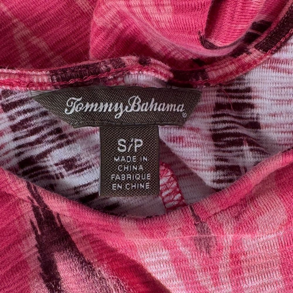 Tommy Bahama Pink Pineapple Print Cotton Knit Tank Dress Sz S